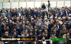 دیدار دکتر کسائیان سرپرست محترم مدیریت امور پردیس های استان مازندران به همراه دکتر مهر محمدی و معاونین محترم دانشگاه با مقام معظم رهبری 3