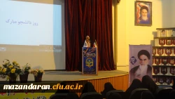 دکتر قنبری معاون دانشجویی دانشگاه فرهنگیان درمراسم روز دانشجو در پردیس دکترشریعتی ساری: 6