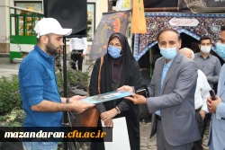 بازدید رئیس دانشگاه فرهنگیان استان از موکب دانشگاه فرهنگیان مازندران، مرکز آموزشی شهید رجایی بابل 6