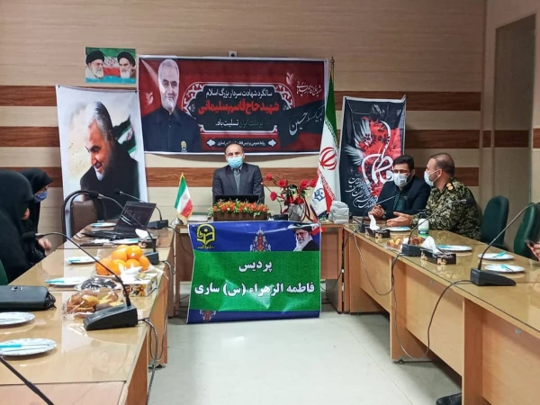 مراسم اولین سالگرد شهادت سردار دلها شهید حاج قاسم سلیمانی و همرزمانش در پردیس فاطمه الزهراء(س) دانشگاه فرهنگیان مازندران برگزار شد 2