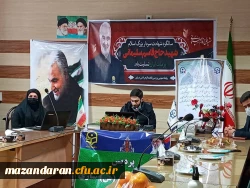 مراسم اولین سالگرد شهادت سردار دلها شهید حاج قاسم سلیمانی و همرزمانش در پردیس فاطمه الزهراء(س) دانشگاه فرهنگیان مازندران برگزار شد 2