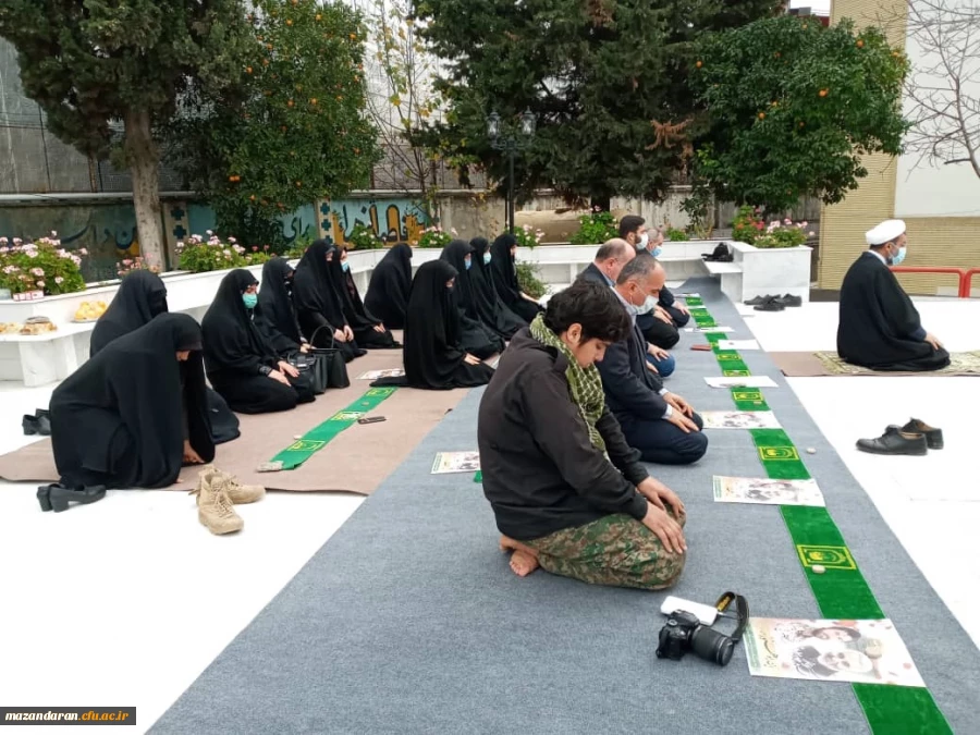 مراسم اولین سالگرد شهادت سردار دلها شهید حاج قاسم سلیمانی و همرزمانش در پردیس فاطمه الزهراء(س) دانشگاه فرهنگیان مازندران برگزار شد 2