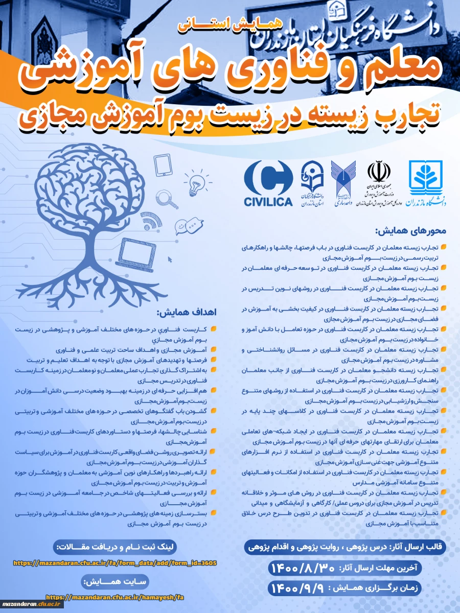 همایش استانی معلم و فناوری های آموزشی تجارب زیسته در زیست بوم آموزش مجازی 4