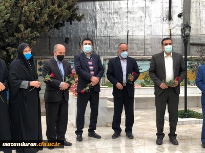 حضور مدیر کل نوسازی مدارس استان مازندران به مناسبت روز شهدا بر مزار شهید خوشنام پردیس فاطمه الزهرا(س) ساری