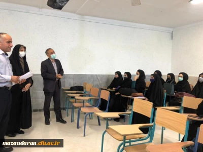 بازدید مدیریت امور پردیس ها و مراکز استان مازندران از روند آموزش حضوری دانشجویان