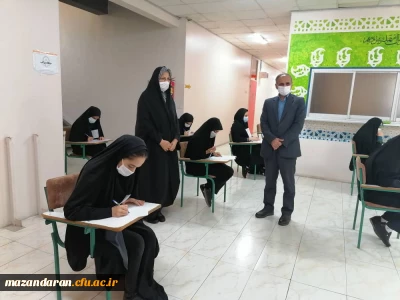 بازدید دکتر اسلامی مدیریت محترم امور پردیس های دانشگاه فرهنگیان استان مازندران از نحوی برگزاری امتحانات حضوری نیم سال دوم تحصیلی ۱۴۰۱-۱۴۰۰ 