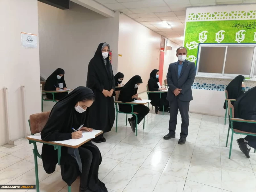 بازدید دکتر اسلامی مدیریت محترم امور پردیس های دانشگاه فرهنگیان استان مازندران از نحوی برگزاری امتحانات حضوری نیم سال دوم تحصیلی ۱۴۰۱-۱۴۰۰  2