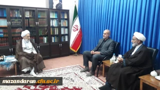 دیدار ریاست  و مسول نهاد مقام  معظم رهبری دانشگاه  فرهنگیان با نماینده ولی فقیه و امام جمعه مرکز است