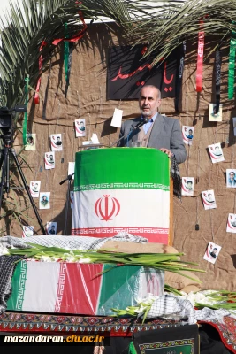 وداع وتشییع با پیکر شهید خوش نام در مرکز حضرت فاطمه قائمشهر