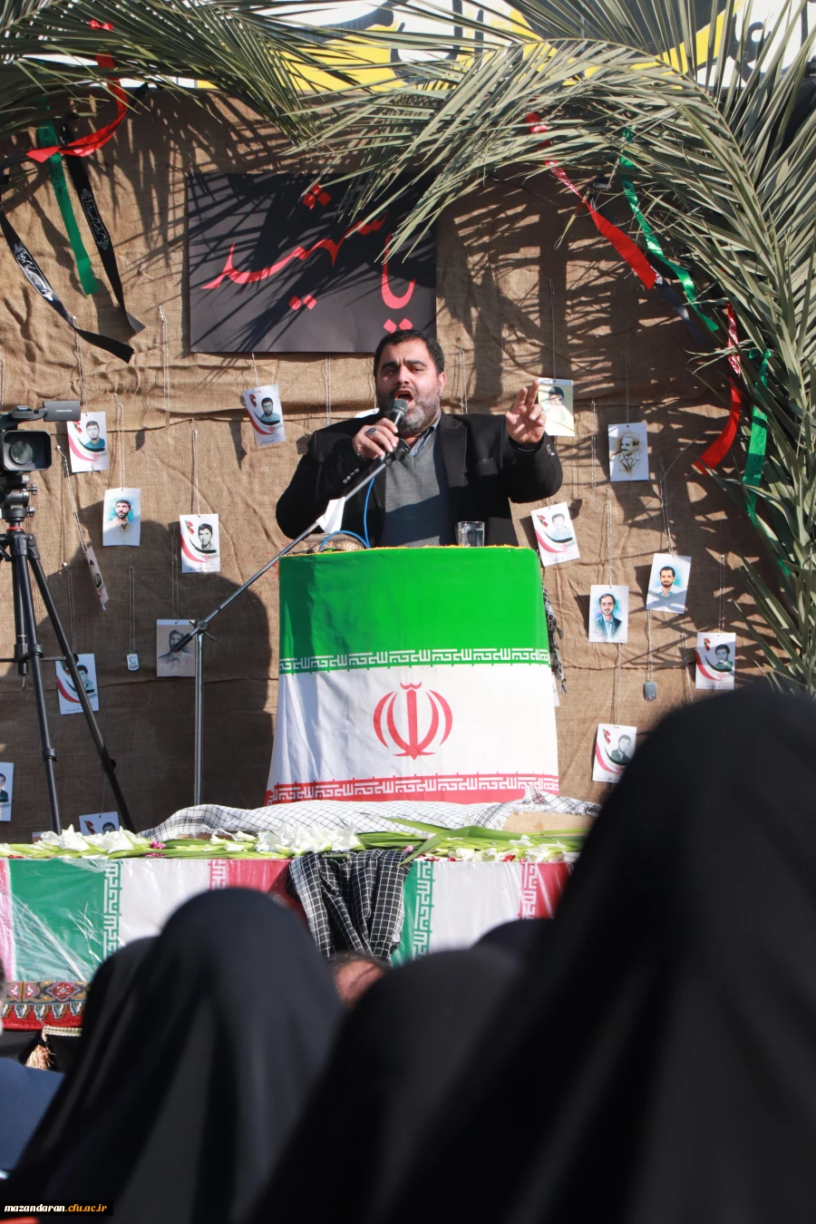 وداع وتشییع با پیکر شهید خوش نام در مرکز حضرت فاطمه قائمشهر 3