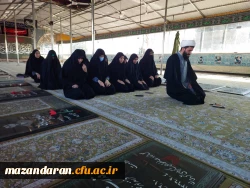 حضور ریاست محترم مرکز حضرت فاطمه (س) قائمشهر سرکار خانم دابویی ،کارکنان  و جمعی دانشجو معلمان به مناسبت ایام سال روز شهادت سردار دل ها حاج قاسم سلیمانی در بقعه متبرکه سید ملال و گلزار شهدای شهرستان قائمشهر 2