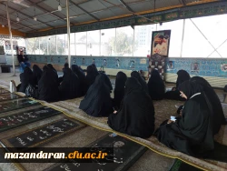 حضور ریاست محترم مرکز حضرت فاطمه (س) قائمشهر سرکار خانم دابویی ،کارکنان  و جمعی دانشجو معلمان به مناسبت ایام سال روز شهادت سردار دل ها حاج قاسم سلیمانی در بقعه متبرکه سید ملال و گلزار شهدای شهرستان قائمشهر 2