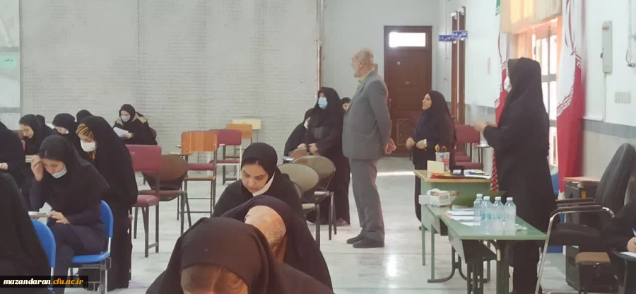حضور دکتر مهدوی مدیریت امور پردیسهای استان مازندران در سالن برگزاری امتحانات مرکز بیت الهدی آمل  4