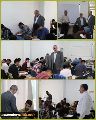 بازدید رییس دانشگاه فرهنگیان مازندران از نحوه برگزاری امتحانات