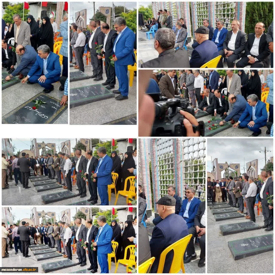 مراسم عطرافشانی گلزار شهدای جنگ تحمیلی در آستانه گرامیداشت هفته دفاع مقدس 2