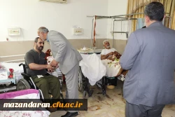 بازدید رییس دانشگاه فرهنگیان از آسایشگاه جانبازان ساری 8