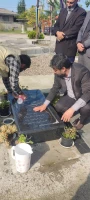  مراسم غباررویی و عطرافشانی مزار پاک شهید گمنام ( خوشنام )  با حضور مسئولین دانشگاه و اساتید برگزار شد 2