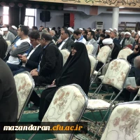 حضور دانشجو معلمان به همراه ریاست پردیس خواهران ساری و کارشناس فرهنگی در اجلاس نماز در دانشگاه مازندران  3