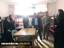 بازدید تیم ارزیابی دانشگاه فرهنگیان استان مازندران دکتر رحمان کرامتی و دکتر میرزاجانی از واحدهای مختلف اداری ،آموزشی ،سرای دانشجویی و سالن ورزشی پردیس فاطمه الزهرا(س) ساری
 3