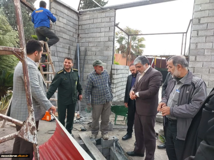 فرماندار و مسئولان شهری شهرستان قائمشهر از روند ساخت المان شهید گمنام 3