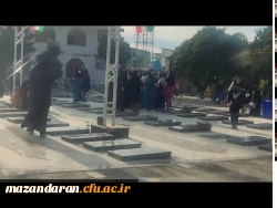 حضور کارکنان و دانشجو معلمان بسیجی  در  مراسم یادبود شهدای کرمان در گلزار شهدای ساری 7