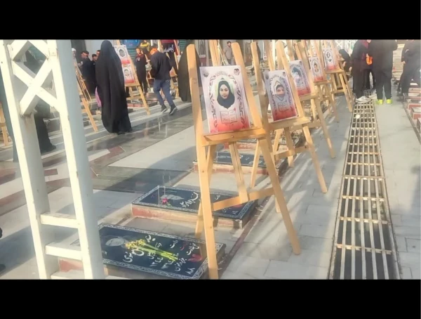 حضور کارکنان و دانشجو معلمان بسیجی  در  مراسم یادبود شهدای کرمان در گلزار شهدای ساری 9