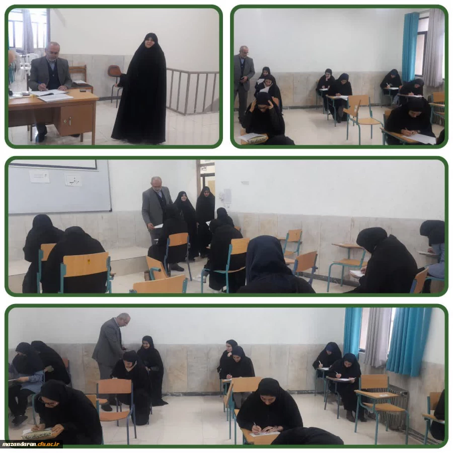 بازدید لطف الله مهدوی ریاست دانشگاه فرهنگیان مازندران از حوزه امتحان پایان ترم نیمسال  اول سال تحصیلی ۱۴۰۳_ ۱۴۰۲ رشته آموزش ابتدایی ورودی ۱۳۹۹ پردیس  2