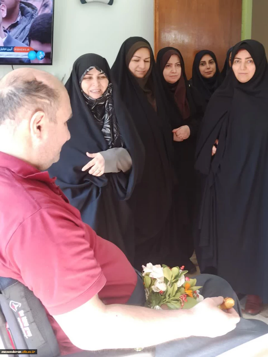 حضور رضایی منش ریاست پردیس فاطمه الزهرا س در مرکز توانبخشی امام علی علیه السلام و عیادت از جانبازان  5