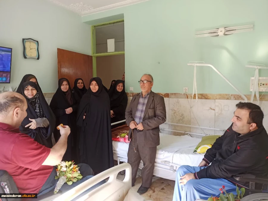 حضور رضایی منش ریاست پردیس فاطمه الزهرا س در مرکز توانبخشی امام علی علیه السلام و عیادت از جانبازان  7