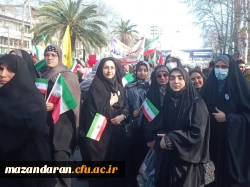 حضور ریاست ، کارکنان، اساتید و دانشجو معلمان پردیس فاطمه الزهرا (س) ساری  در راهپیمایی 22 بهمن  5