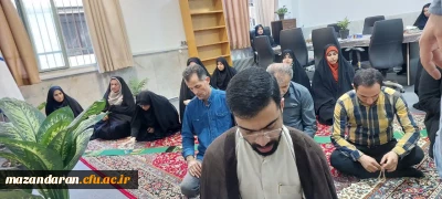 تجلیل از همکار جانباز  به مناسبت روز جانباز و افتتاح نمازخانه ساختمان اداری -اموزشی 