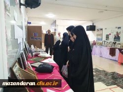 برگزاری نمایشگاه آثار هنری( هنرهای سنتی _ بافت ) دانشجویان رشته کاروفناوری پردیس فاطمه الزهرا(س)ساری با حضور استاد درس مربوطه سرکار خانم نورمحمدیار و بازدید ریاست پردیس، کارکنان و دانشجویان 
  روز دوشنبه مورخ ۱۴ اسفند ۱۴۰۲ 8