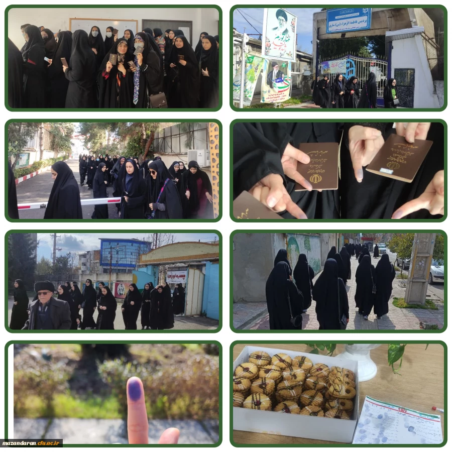 حضور دانشجو معلمان پردیس  در پای صندوق های رای  2