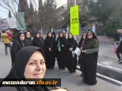 حضور ریاست ، کارکنان، اساتید و دانشجو معلمان پردیس فاطمه الزهرا (س) ساری  در راهپیمایی 22 بهمن  3