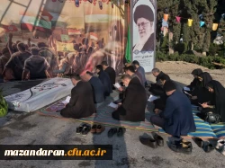 دعای پر فیض زیارت عاشورا بر سر مزار شهید خوشنام دانشگاه فرهنگیان شهید رجایی بابل 4