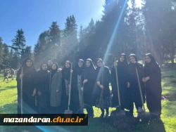 حضور گروه جهادی دانشجو معلمان بسیجی پردیس فاطمه الزهرا س ساری در جنگل های روستای پایین کولا از توابع  شهرستان ساری و کاشت ۲۰۰ اصله  نهال  7