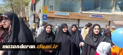 حضور ریاست و کارکنان  پردیس خواهران در راهپیمایی روز جهانی قدس 3