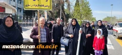 حضور ریاست و کارکنان  پردیس خواهران در راهپیمایی روز جهانی قدس 5