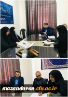 نشست رضایی منش ریاست پردیس فاطمه الزهرا س و دکتر یوسفی مهر ریاست جهاد دانشگاهی مازندران ساداتی و تقوی معاونین محترم ایشان 2