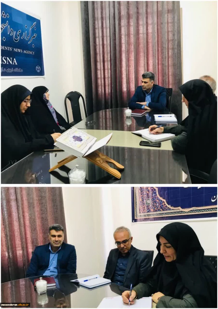 نشست رضایی منش ریاست پردیس فاطمه الزهرا س و دکتر یوسفی مهر ریاست جهاد دانشگاهی مازندران ساداتی و تقوی معاونین محترم ایشان 2