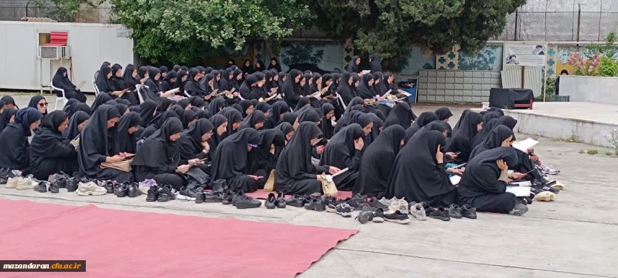 برگزاری مراسم سوگواری شهادت آیت الله رئیسی و همراهان ایشان با جضور خادمین رضوی در جوار شهید خوشنام پردیس فاطمه الزهرا س ساری  2