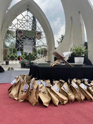 برگزاری مراسم سوگواری شهادت آیت الله رئیسی و همراهان ایشان با جضور خادمین رضوی در جوار شهید خوشنام پردیس فاطمه الزهرا س ساری  3