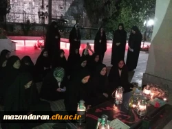 مراسم شام غریبان شهدای خدمت در جوار شهید خوشنام همراه با مدیحه سرایی وقرائت سوره مبارکه واقعه با حضور دانشجو معلمان حاضر در سرا  4