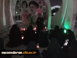 مراسم شام غریبان شهدای خدمت در جوار شهید خوشنام همراه با مدیحه سرایی وقرائت سوره مبارکه واقعه با حضور دانشجو معلمان حاضر در سرا  5