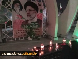 مراسم شام غریبان شهدای خدمت در جوار شهید خوشنام همراه با مدیحه سرایی وقرائت سوره مبارکه واقعه با حضور دانشجو معلمان حاضر در سرا  7