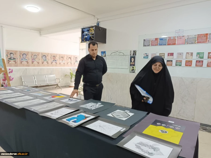 برپایی نمایشگاه آثار  نقاشی  و خوشنویسی مهارت آموزان دبیری در پردیس فاطمه الزهرا س ساری  7