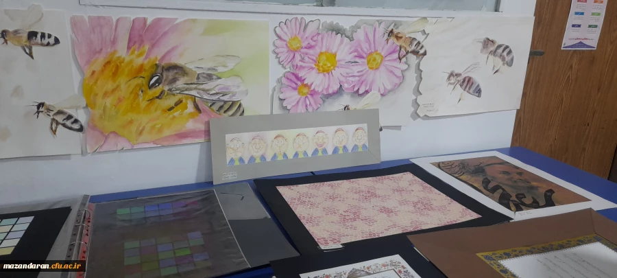 برپایی نمایشگاه آثار  نقاشی  و خوشنویسی مهارت آموزان دبیری در پردیس فاطمه الزهرا س ساری  8
