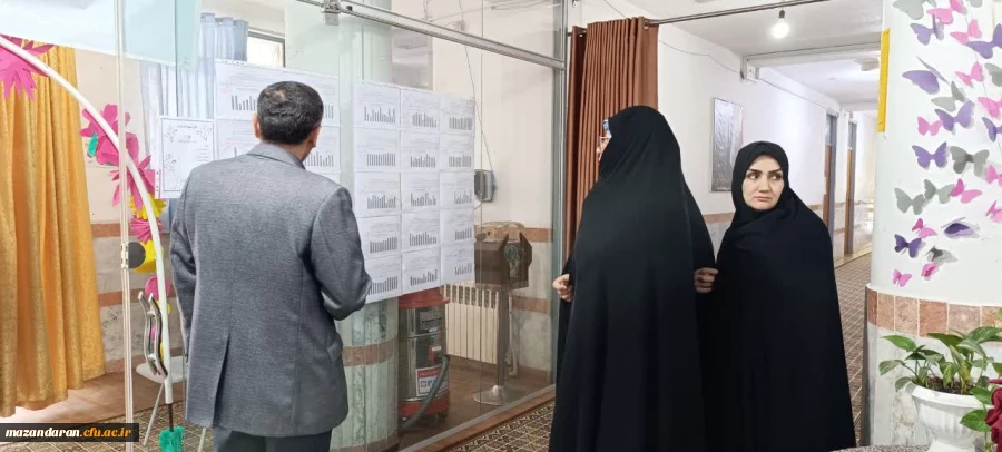 بازدید رحمان کرامتی رییس اداره ارزیابی عملکرد دانشگاه فرهنگیان مازندران از حوزه سرپرستی پردیس خواهران ساری  4