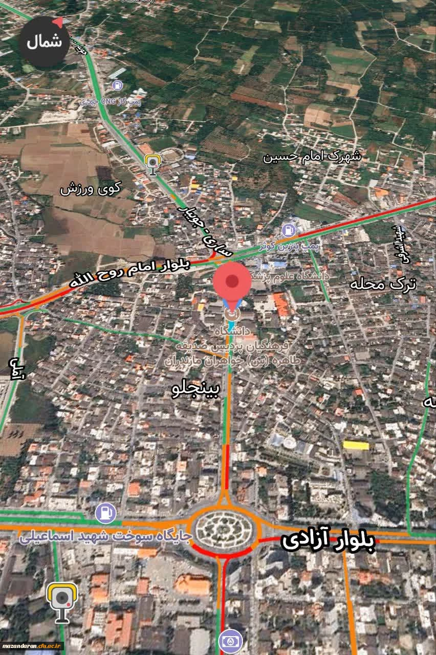 آدرس پردیس فاطمه الزهرا (س) ساری