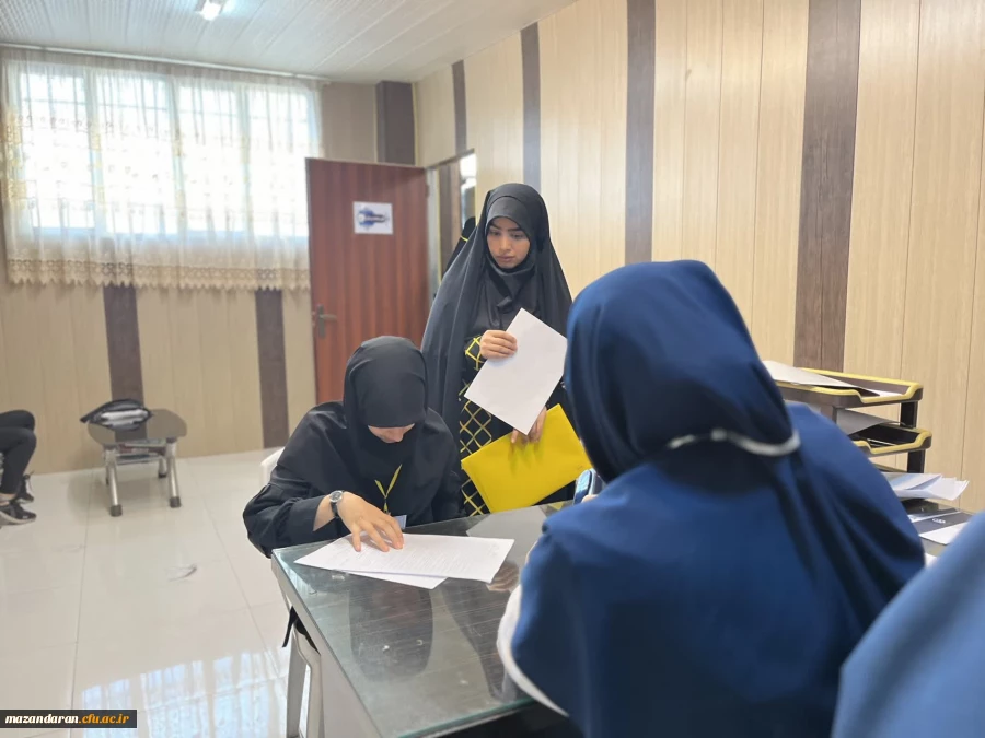 روز پنجم اجرای ارزیابی تکمیلی داوطلبان ورود به دانشگاه فرهنگیان  ویژه دختران در پردیس فاطمه الزهرا س ساری برگزار شد . 19